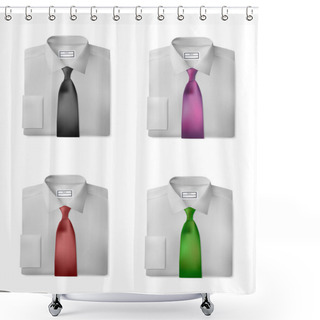 Personality  Folded T-shirt Collection Shower Curtains