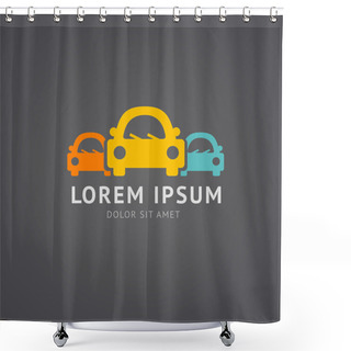 Personality  Vector Car Autoservice Logo Shower Curtains