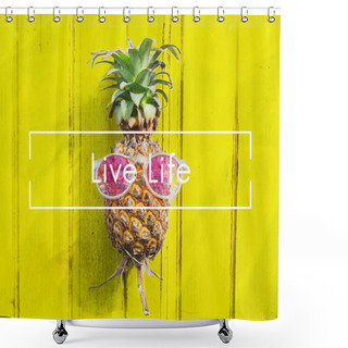Personality  Pineapple And Summer Concept  Shower Curtains