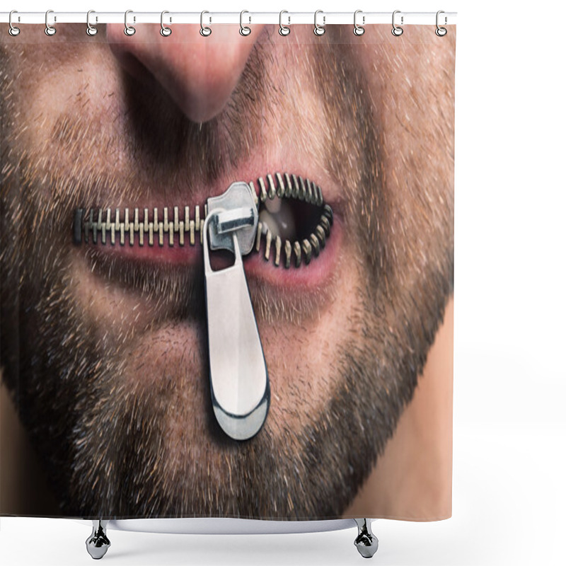 Personality  Zipped Mouth Shower Curtains