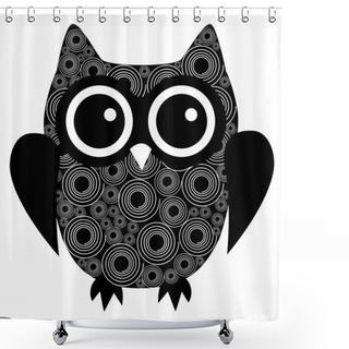 Personality  Vector Abstract Owl Shower Curtains
