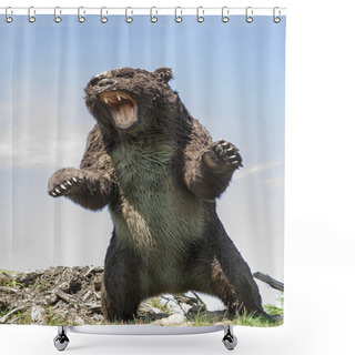 Personality  Prehistoric Bear Shower Curtains