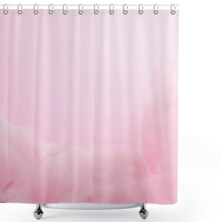 Personality  Close Up View Of Pink Paint Mixing In Water Isolated On Pink Shower Curtains