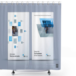 Personality  Business Vector Template. Brochure Layout, Cover Modern Design A Shower Curtains