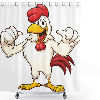 Personality  Cartoon Rooster Shower Curtains
