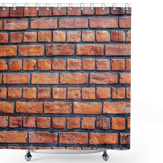 Personality  Full Frame Of Empty Brick Wall Background Shower Curtains
