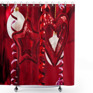 Personality  Star And Heart Shower Curtains