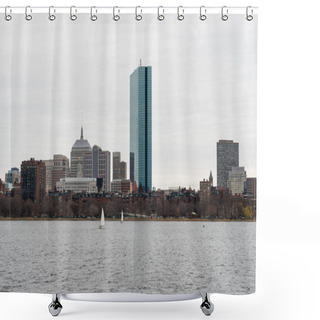 Personality  Boston Skyline, As Seen From Cambridge In Early Spring, Massachusetts, USA Shower Curtains