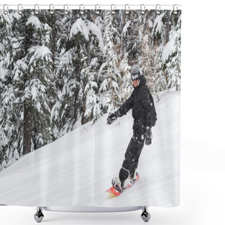 Personality  Snowboarding  Shower Curtains