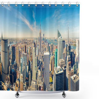 Personality  Manhattan Aerial View Shower Curtains