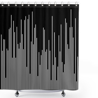 Personality  Random Lines, Stripes Vector Element Shower Curtains