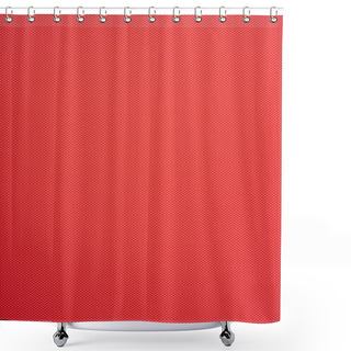 Personality  Small Polka Dot Pattern On Red Background Shower Curtains