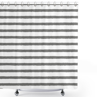 Personality  Hand-drawn Stripes Vector Seamless Pattern Shower Curtains
