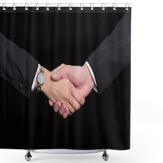 Personality  Businesspeople Shaking Hands  Shower Curtains