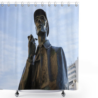 Personality  Sherlock Holmes Statue In London Shower Curtains