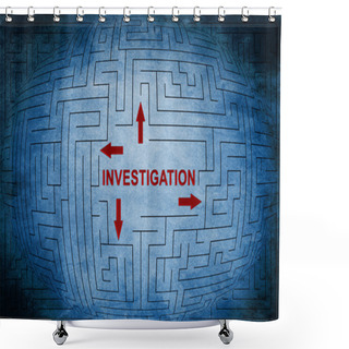 Personality  Investigation Maze Concept Shower Curtains