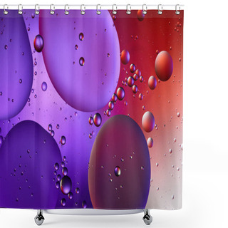 Personality  Creative Abstract Purple And Red Color Background From Mixed Water And Oil Bubbles Shower Curtains