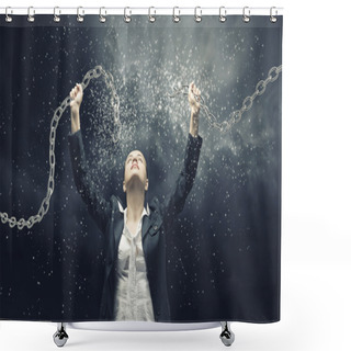 Personality  Aggressive Businesswoman Shower Curtains