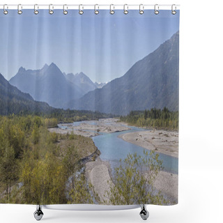 Personality  The Imposing Broad River Valley Of The Lech In Tyrol Was Designated A Nature Protection Area And Is Called The Tyrolean Lech Nature Park Shower Curtains