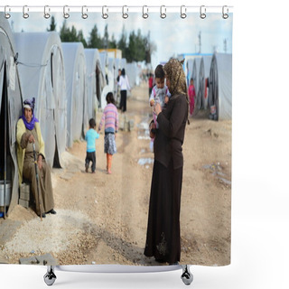 Personality  People In Refugee Camp Shower Curtains