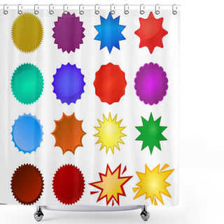 Personality  Starburst Seals Shower Curtains