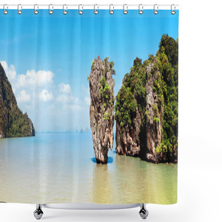 Personality  James Bond Island On Phang Nga Bay, Thailand Shower Curtains