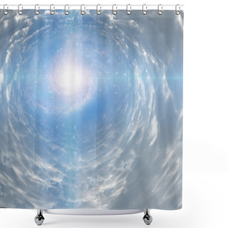 Personality  Tunnel Of Light Shower Curtains