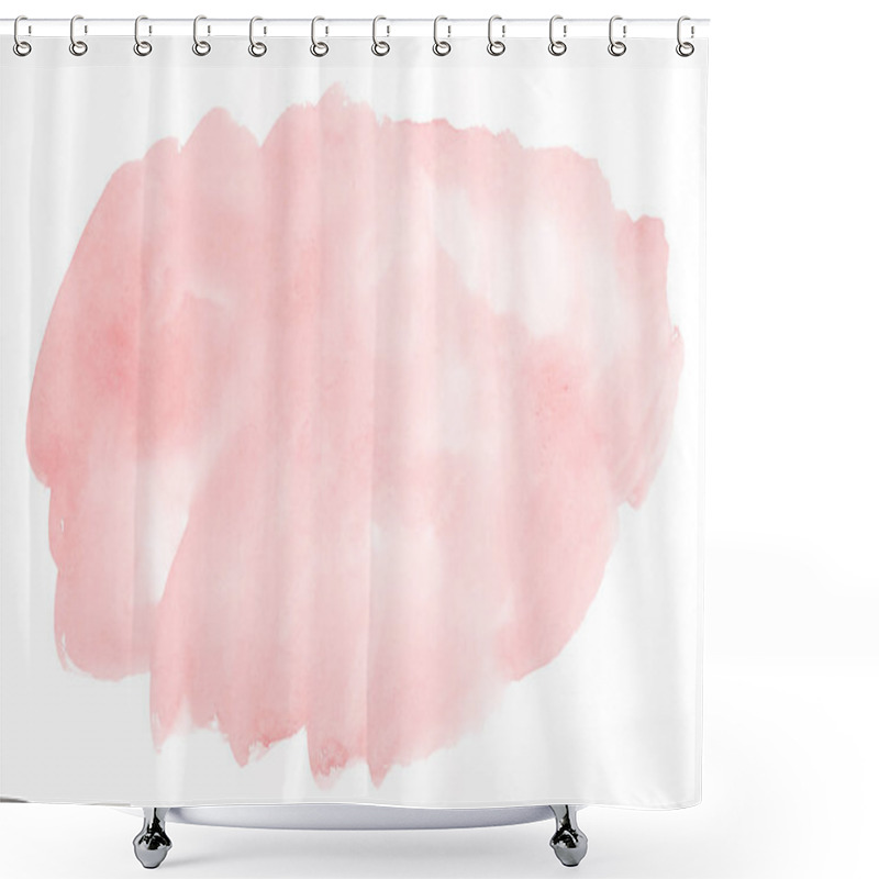 Personality  Abstract pink watercolor on white background.The color splashing on the paper. Hand drawn template for design and text. shower curtains