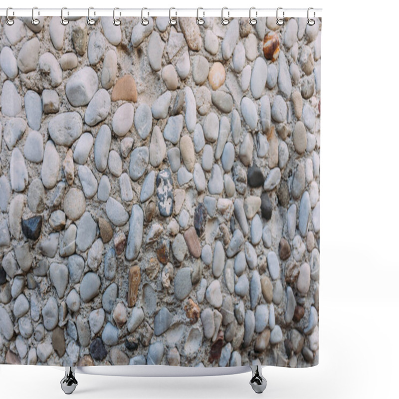 Personality  Multicolored Handwork Textured Stone Wall, Barcelona, Spain Shower Curtains