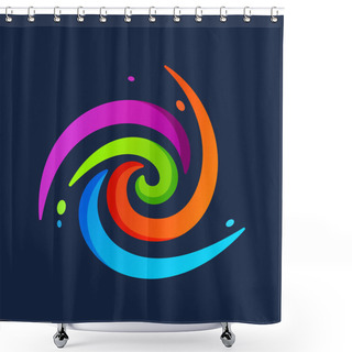 Personality  Abstract Circle Logo Shower Curtains