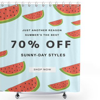 Personality  Sale Banner With Seventy Percent Off Shower Curtains