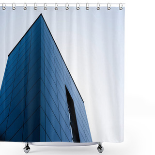 Personality  View Of Office Building Wall On Sky Background Shower Curtains