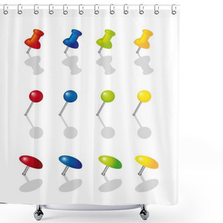 Personality  Push Pin Shower Curtains