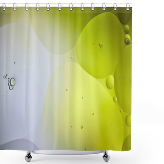 Personality  Green And Grey Color Background From Mixed Water And Oil Bubbles  Shower Curtains