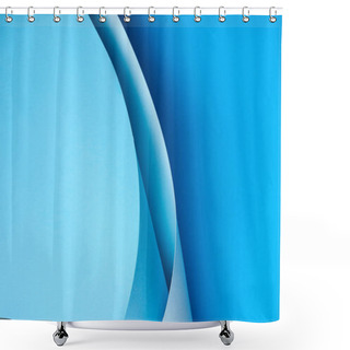Personality  Beautiful Bright Blue Creative Paper Background Shower Curtains