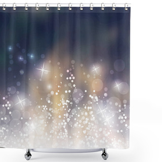 Personality  Sparkling Cover Design Template With Abstract Blurred Background Shower Curtains