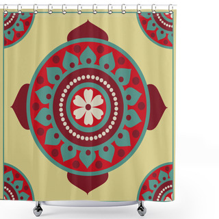 Personality  Vector Folk Background. Vector Illustration. Shower Curtains