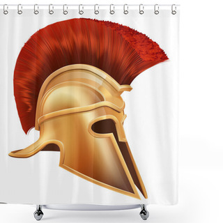 Personality  Ancient Greek Warrior Helmet Shower Curtains