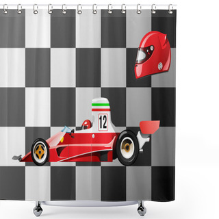 Personality  Old Sports Car Shower Curtains