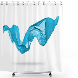 Personality  Smooth Elegant Blue Cloth On White Background Shower Curtains