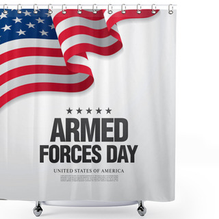 Personality  Armed Forces Day Banner Shower Curtains