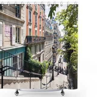 Personality  Typical Montmartre Staircase In Paris Shower Curtains