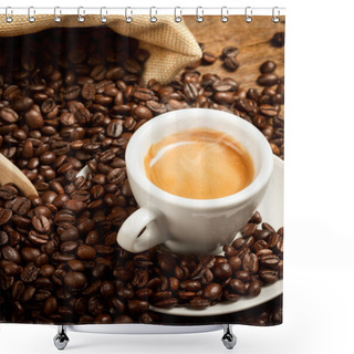 Personality  Hot Espresso Cup Shower Curtains