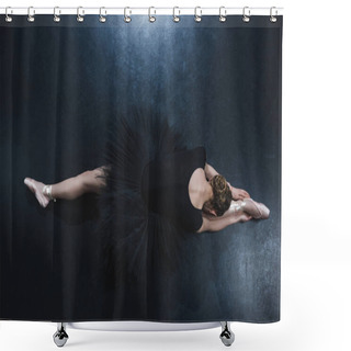 Personality  Ballerina Sitting On Twine Shower Curtains