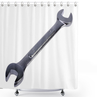 Personality  Wrench Isolated On White Shower Curtains