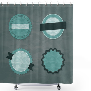 Personality  Vintage Set Of Frames Shower Curtains