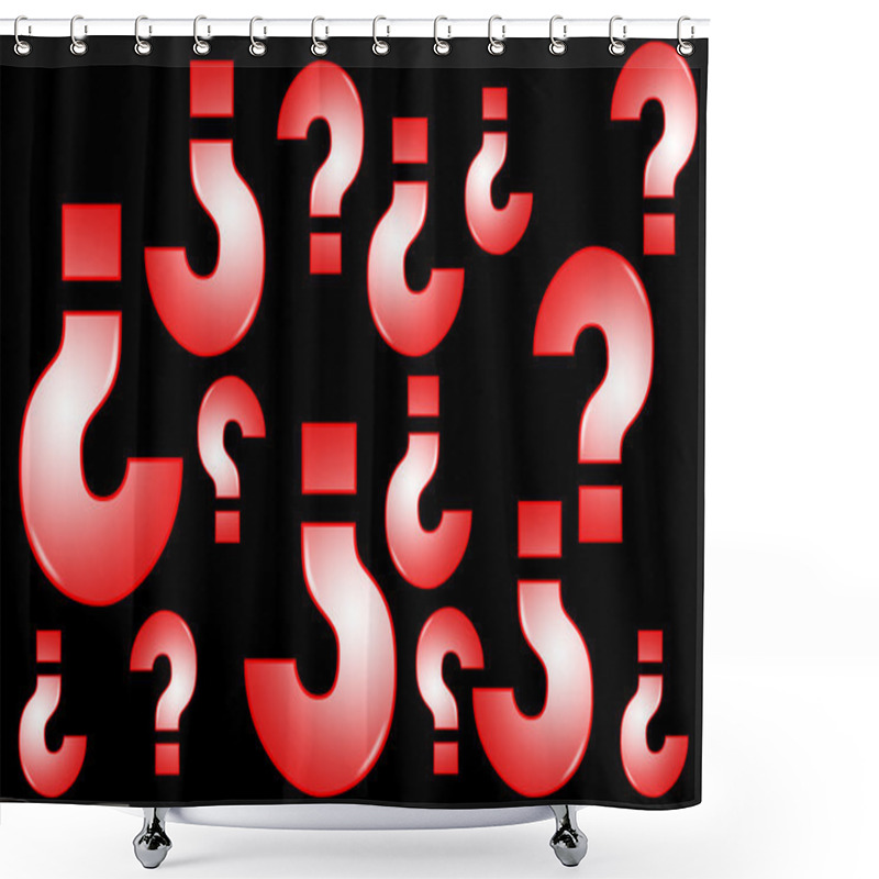 Personality  Question Marks Background Shower Curtains