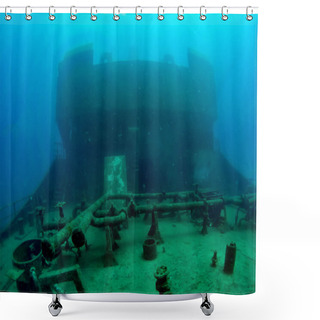Personality  The Wreck Of The Um El Faroud Off The Coast Of Malta Shower Curtains