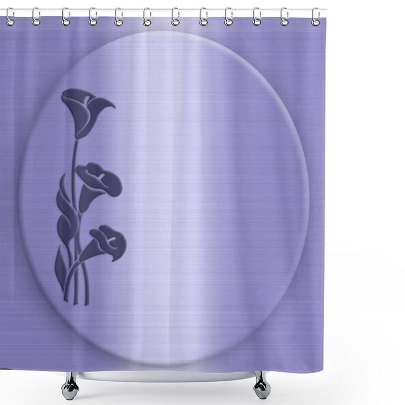 Personality  Wedding invitation blue calla lilies shower curtains