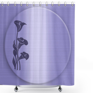 Personality  Wedding Invitation Blue Calla Lilies Shower Curtains
